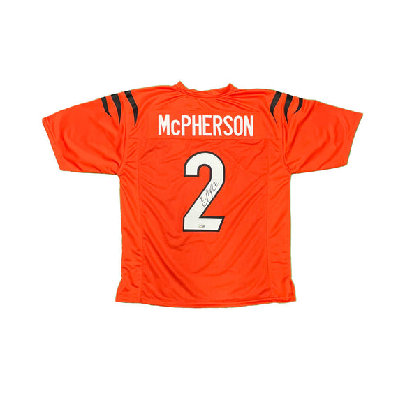 Evan McPherson Signed Orange Custom Football Jersey