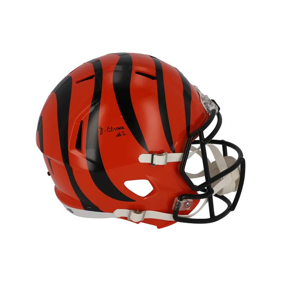 Ja'Marr Chase Signed Cincinnati Bengals Riddell Speed Replica Full Size Helmet